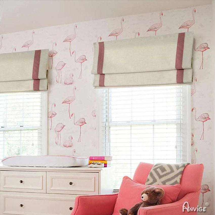 Anvige Flat Roman Shades,Hardware For Installation Included,Window Treatment,Custom Roman Blinds Style 294