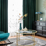 ANVIGE European Dark Green Color Curtains High Quality Valance,Custom Made Blackout and Sheer Window Curtain,High Quality Window Drapes