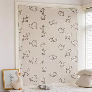 Anvige Home Textile Roman Shade Anvige Flat Roman Shades,Hardware For Installation Included,Window Treatment,Custom Roman Blinds,Cartoon Animal