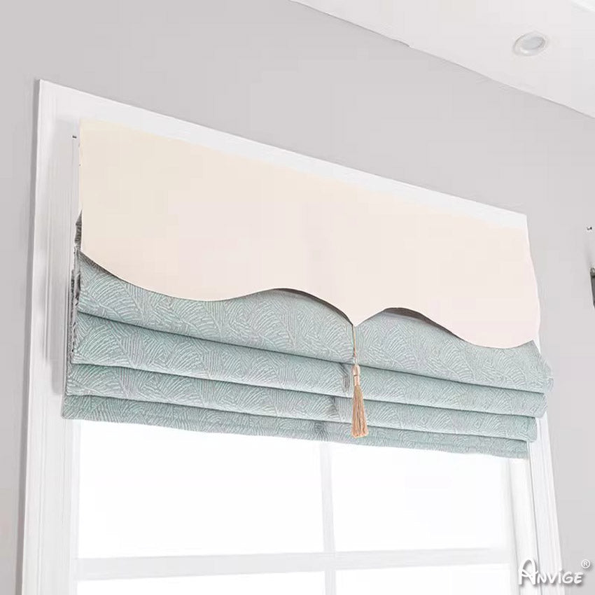 Cortinas romanas planas Anvige, herrajes para instalación incluidos, tratamiento de ventanas, persianas romanas personalizadas, estilo 446