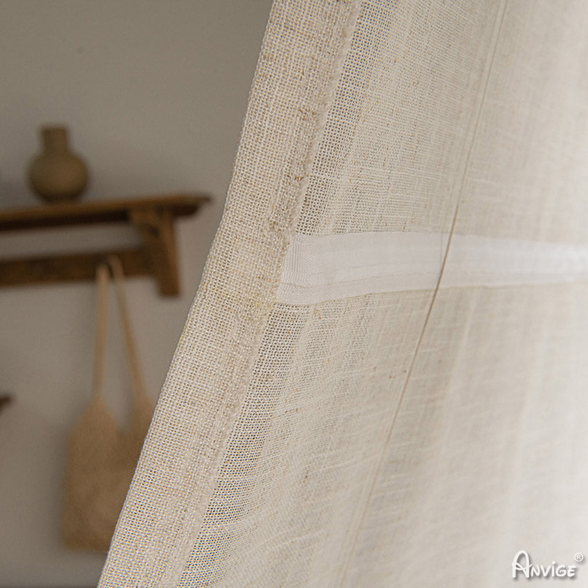 Anvige Home Textile Roman Shade Anvige Flat Sheer Roman Shades,Hardware For Installation Included,Window Treatment,Custom Roman Blinds,Linen Color