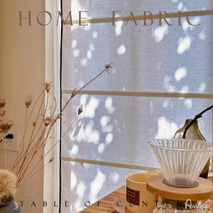 Anvige Home Textile Roman Shade Anvige Flat Sheer Roman Shades,Hardware For Installation Included,Window Treatment,Custom Roman Blinds,Linen Fabric With Black Slim Border Trims