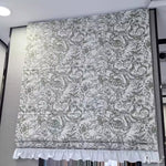 Anvige Home Textile Roman Shade Anvige Flat Roman Shades,Hardware For Installation Included,Window Treatment,Custom Roman Blinds,Abstract Flowers With White Lace