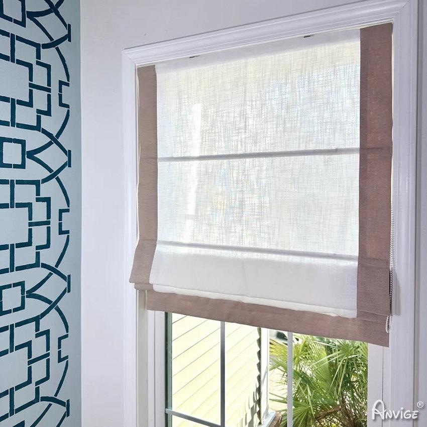 Anvige Home Textile Roman Shade Anvige Flat Roman Shades,Hardware For Installation Included,Window Treatment,Custom Roman Blinds,Abstract Lines (Copy)