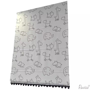 Anvige Home Textile Roman Shade Anvige Flat Roman Shades,Hardware For Installation Included,Window Treatment,Custom Roman Blinds,Cartoon Animals