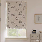 Anvige Home Textile Roman Shade Anvige Flat Roman Shades,Hardware For Installation Included,Window Treatment,Custom Roman Blinds,Cartoon Animals Printed