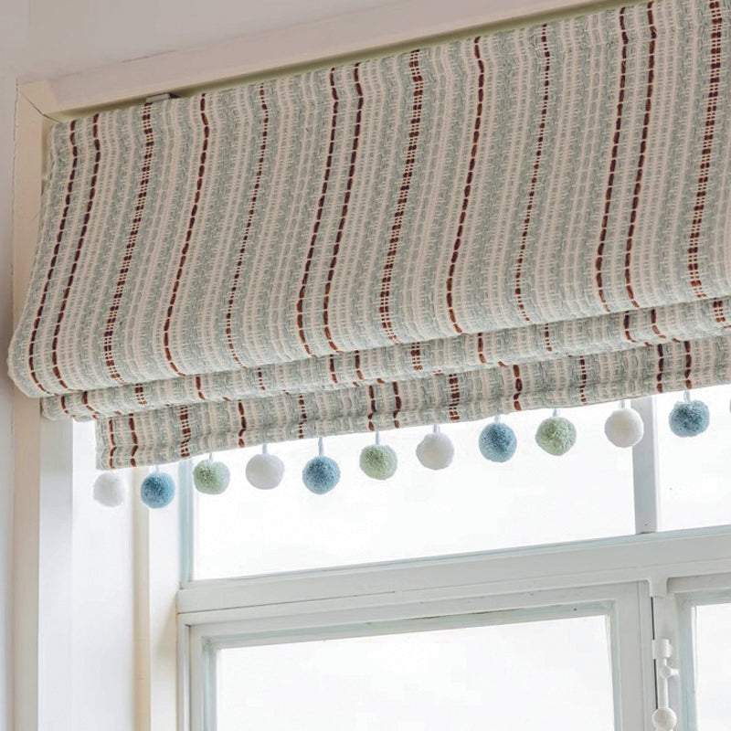 Anvige Home Textile Roman Shade Anvige Flat Roman Shades,Hardware For Installation Included,Window Treatment,Custom Roman Blinds,Cartoon Colorful Striped