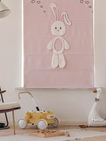 Anvige Home Textile Roman Shade Anvige Flat Roman Shades,Hardware For Installation Included,Window Treatment,Custom Roman Blinds,Cartoon Pink Rabbit