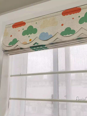 Anvige Home Textile Roman Shade Anvige Flat Roman Shades,Hardware For Installation Included,Window Treatment,Custom Roman Blinds,Cartoon Rainbow