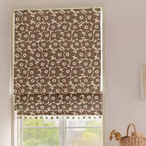 Anvige Home Textile Roman Shade Anvige Flat Roman Shades,Hardware For Installation Included,Window Treatment,Custom Roman Blinds,Coffee Flowers