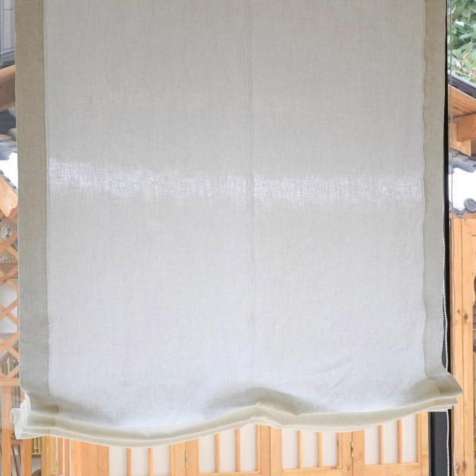 Anvige Home Textile Roman Shade Anvige Flat Roman Shades,Hardware For Installation Included,Window Treatment,Custom Roman Blinds,Linen White Color