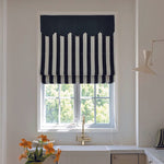 Anvige Home Textile Roman Shade Anvige Flat Roman Shades,Hardware For Installation Included,Window Treatment,Custom Roman Blinds,Modern Black Strips