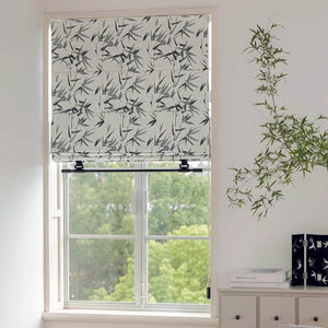 Anvige Home Textile Roman Shade Anvige Flat Roman Shades,Hardware For Installation Included,Window Treatment,Custom Roman Blinds,Pastoral Bamboo Leaves Printed