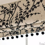 Anvige Home Textile Roman Shade Anvige Flat Roman Shades,Hardware For Installation Included,Window Treatment,Custom Roman Blinds,Pastoral Black Leaves