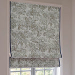 Anvige Home Textile Roman Shade Anvige Flat Roman Shades,Hardware For Installation Included,Window Treatment,Custom Roman Blinds,Pastoral Green With Black Border Trims