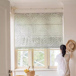 Anvige Home Textile Roman Shade Anvige Flat Roman Shades,Hardware For Installation Included,Window Treatment,Custom Roman Blinds,Pastoral Leaves