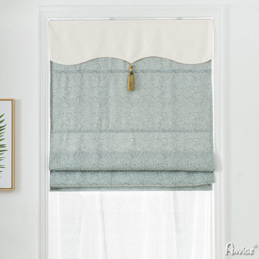 Anvige Home Textile Roman Shade Anvige Flat Roman Shades,Hardware For Installation Included,Window Treatment,Custom Roman Blinds,Pastoral Plants