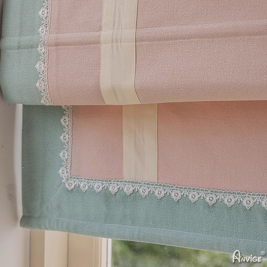 Anvige Home Textile Roman Shade Anvige Flat Roman Shades,Hardware For Installation Included,Window Treatment,Custom Roman Blinds,Pink Color