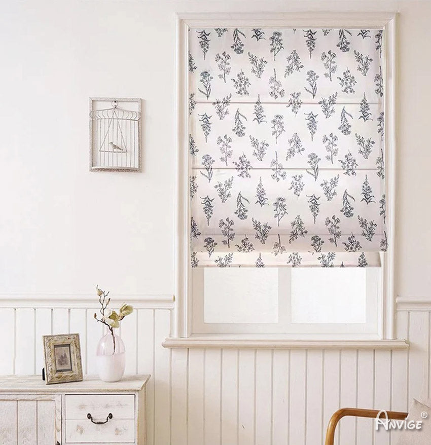 Anvige Home Textile Roman Shade Anvige Flat Roman Shades,Hardware For Installation Included,Window Treatment,Custom Roman Blinds,Small Flowers