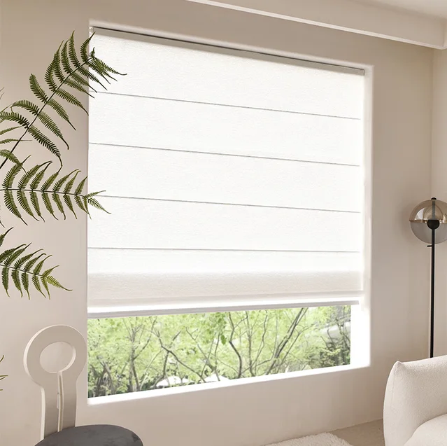 Anvige Home Textile Roman Shade Anvige Flat Roman Shades,Hardware For Installation Included,Window Treatment,Custom Roman Blinds,Solid White