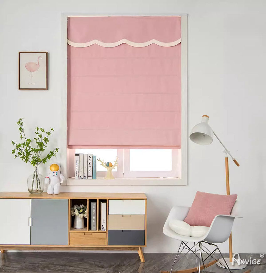 Anvige Home Textile Roman Shade Anvige Flat Roman Shades,Hardware For Installation Included,Window Treatment,Custom Roman Blinds,Style 342