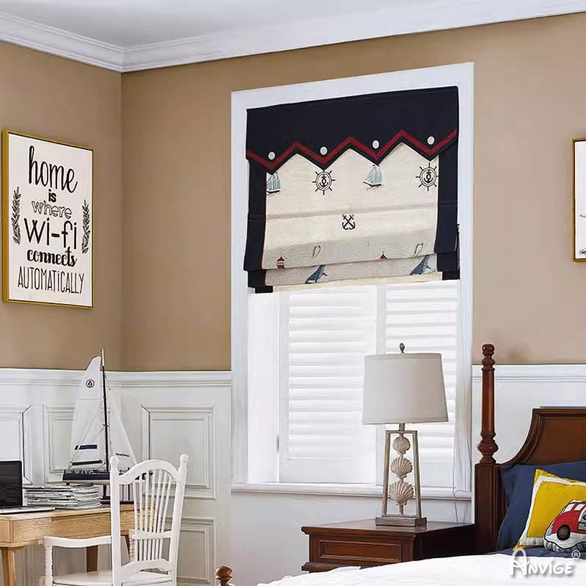 Anvige Home Textile Roman Shade Anvige Flat Roman Shades,Hardware For Installation Included,Window Treatment,Custom Roman Blinds,Style 412