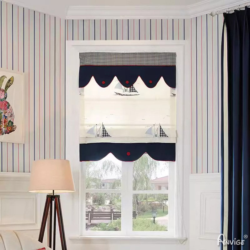 Anvige Home Textile Roman Shade Anvige Flat Roman Shades,Hardware For Installation Included,Window Treatment,Custom Roman Blinds,Style 418