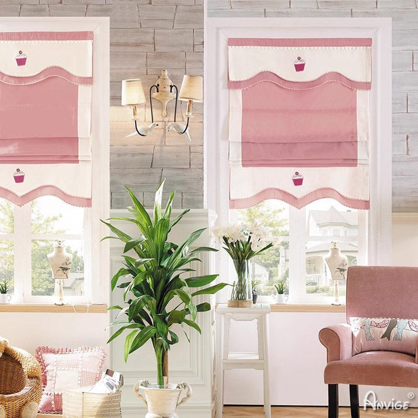 Anvige Home Textile Roman Shade Anvige Flat Roman Shades,Hardware For Installation Included,Window Treatment,Custom Roman Blinds,Style 422