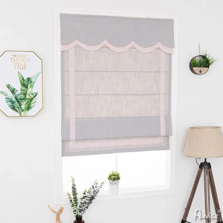 Anvige Home Textile Roman Shade Anvige Flat Roman Shades,Hardware For Installation Included,Window Treatment,Custom Roman Blinds,Style 432