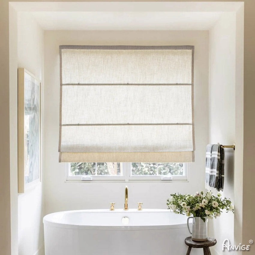 Anvige Home Textile Roman Shade Anvige Flat Roman Shades,Hardware For Installation Included,Window Treatment,Custom Roman Blinds,Style 441