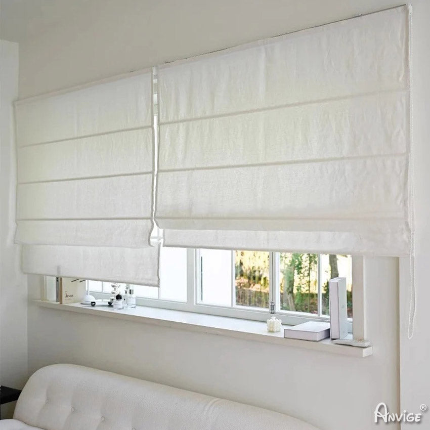 Anvige Home Textile Roman Shade Anvige Flat Roman Shades,Hardware For Installation Included,Window Treatment,Custom Roman Blinds,Style 442