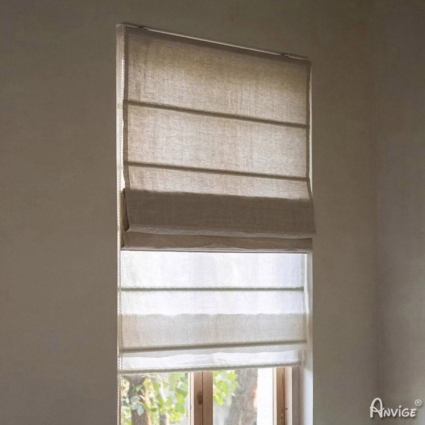 Anvige Home Textile Roman Shade Anvige Flat Roman Shades,Hardware For Installation Included,Window Treatment,Custom Roman Blinds,Style 445