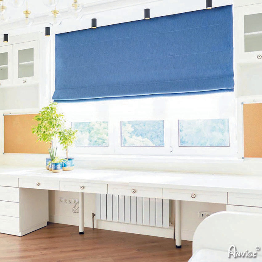 Anvige Home Textile Roman Shade Anvige Flat Roman Shades,Hardware For Installation Included,Window Treatment,Custom Roman Blinds,Style 603