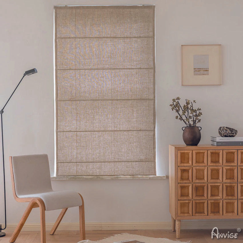 Anvige Home Textile Roman Shade Anvige Flat Roman Shades,Hardware For Installation Included,Window Treatment,Custom Roman Blinds,Style 612