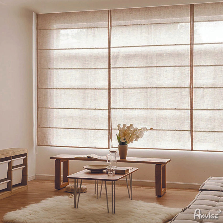 Anvige Home Textile Roman Shade Anvige Flat Roman Shades,Hardware For Installation Included,Window Treatment,Custom Roman Blinds,Style 630