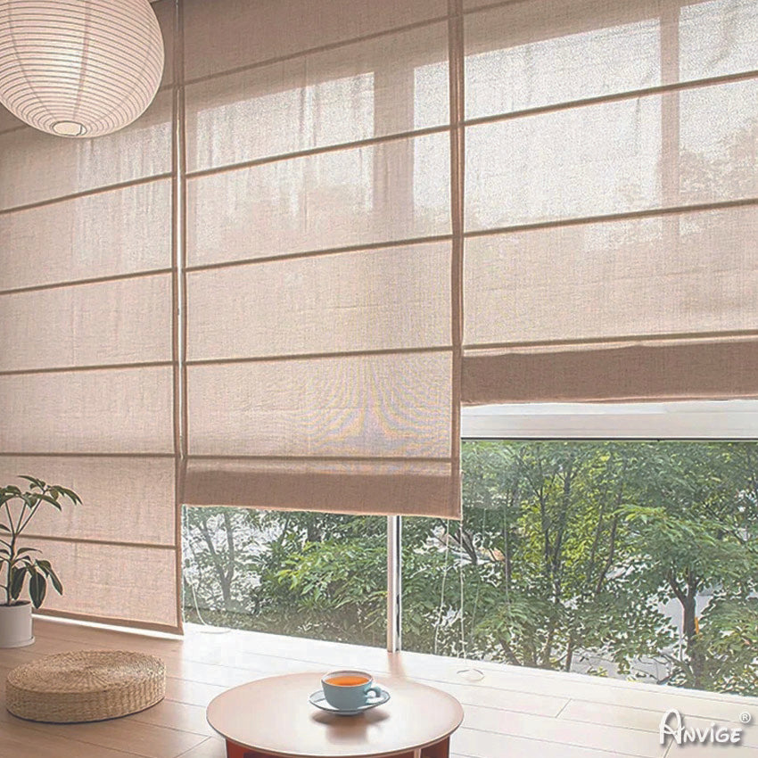 Anvige Home Textile Roman Shade Anvige Flat Roman Shades,Hardware For Installation Included,Window Treatment,Custom Roman Blinds,Style 630