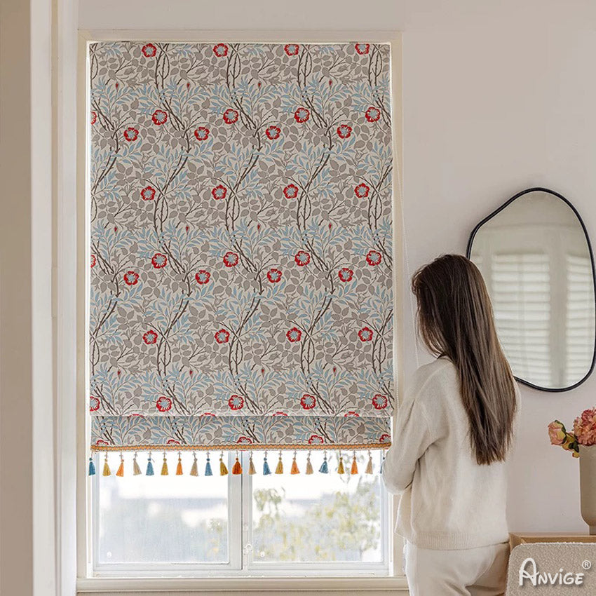 Anvige Home Textile Roman Shade Anvige Flat Roman Shades,Hardware For Installation Included,Window Treatment,Custom Roman Blinds,Style 714 ZY