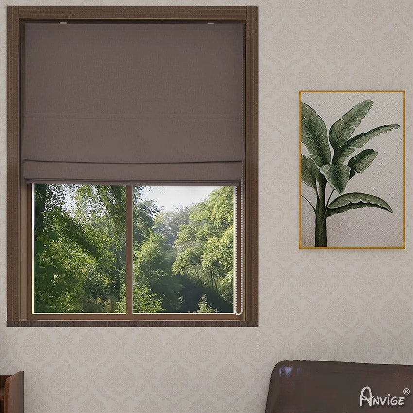 Anvige Home Textile Roman Shade Anvige Flat Roman Shades,Hardware For Installation Included,Window Treatment,Custom Roman Blinds,Style 737 ZY