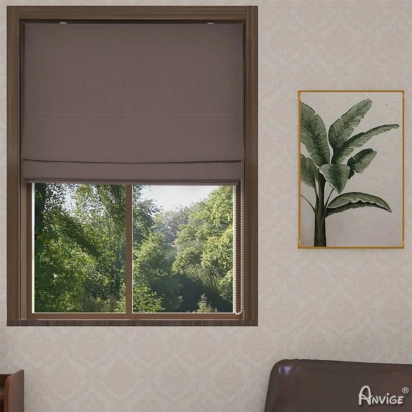 Anvige Flat Roman Shades,Hardware For Installation Included,Window Treatment,Custom Roman Blinds Style 139