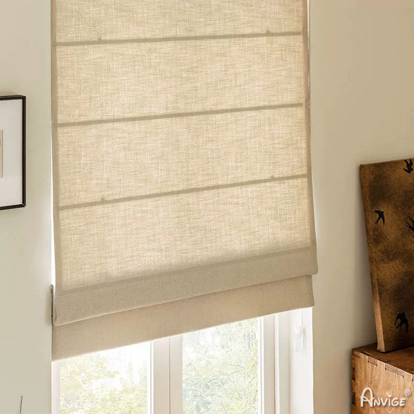 Anvige Home Textile Roman Shade Anvige Flat Roman Shades,Hardware For Installation Included,Window Treatment,Custom Roman Blinds,Style 741 ZY