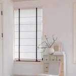 Anvige Home Textile Roman Shade Anvige Flat Roman Shades,Hardware For Installation Included,Window Treatment,Custom Roman Blinds,White With Double Black Leather Trims