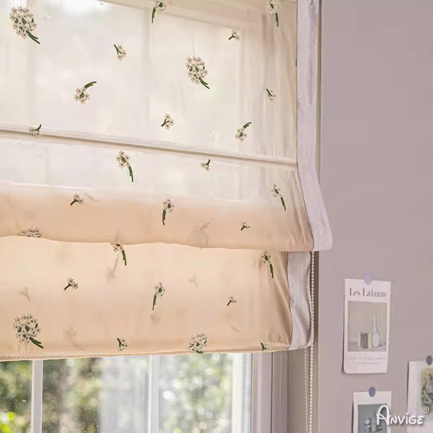 Anvige Home Textile Roman Shade Anvige Flat Sheer Roman Shades,Hardware For Installation Included,Window Treatment,Custom Roman Blinds,Style 359