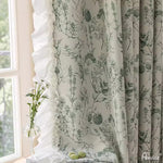 Anvige Home Textile Pastoral Curtain ANVIGE Pastoral High Quality Green Plants Printed,Grommet Window Curtain Blackout Curtains For Living Room,52''Wx63''L,1 Panel