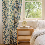 Anvige Home Textile Pastoral Curtain ANVIGE Pastoral High Quality Leaves Printed,Grommet Window Curtain Blackout Curtains For Living Room,52''Wx63''L,1 Panel