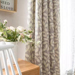 Anvige Home Textile Pastoral Curtain ANVIGE Pastoral High Quality Natural Leaves Printed,Grommet Window Curtain Blackout Curtains For Living Room,52''Wx63''L,1 Panel