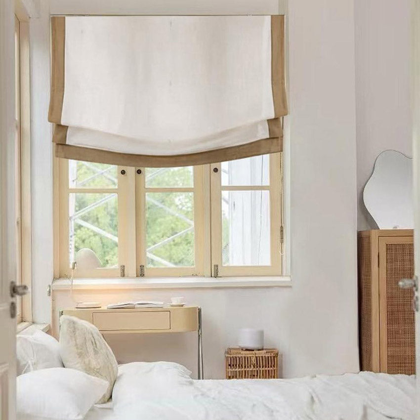 Cortinas romanas planas Anvige, herrajes para instalación incluidos, tratamiento de ventanas, persianas romanas personalizadas, estilo 446