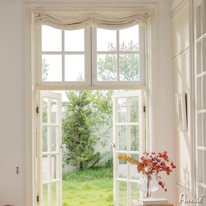 Anvige Relaxed Sheer Roman Shades,Hardware For Installation Included,Window Treatment,Custom Roman Blinds,Style 460