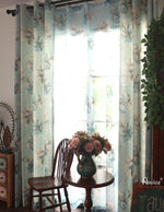 Pastoral Curtain ANVIGE American Pastoral Big Flowers Printed,Grommet Window Curtain Blackout Curtains For Living Room,52''Wx63''L,1 Panel roman shades roman blinds curtains window treatment window shade window blind customized roman shades curtain drapes curtains for living room