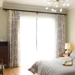 Pastoral Curtain ANVIGE American Pastoral Cotton Linen Abstract Leaves Printed,Grommet Window Curtain Blackout Curtains For Living Room,52''Wx63''L,1 Panel roman shades roman blinds curtains window treatment window shade window blind customized roman shades curtain drapes curtains for living room