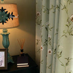 Pastoral Curtain ANVIGE American Pastoral Cotton Linen Green Plants Printed,Grommet Window Curtain Blackout Curtains For Living Room,52''Wx63''L,1 Panel roman shades roman blinds curtains window treatment window shade window blind customized roman shades curtain drapes curtains for living room